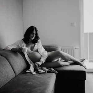 domowa sesja ciążowa