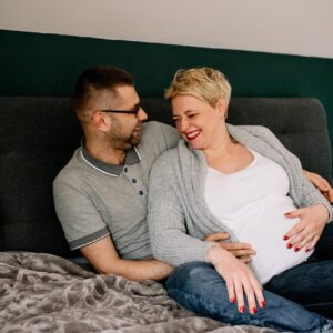 domowa sesja ciążowa